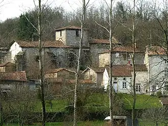 Gezicht op Cherves-Châtelars