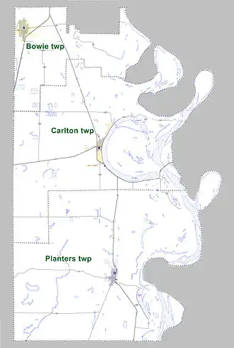 Kaart van Chicot County