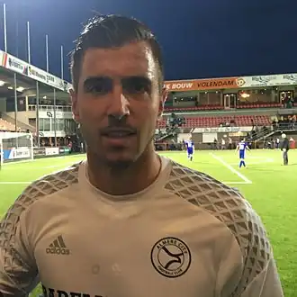 Kramer na zijn debuutwedstrijd voor Almere City FC (2016)