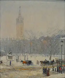 Snowstorm on Madison Square, circa 1890