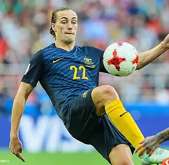 Irvine in 2017 als speler van Australië