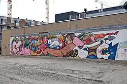 Chileense muurschildering uit 1983 aan het Osdorpplein