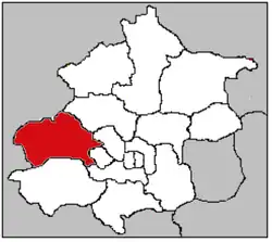 Kaart van Peking met Mentougou