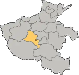 Kaart van Pingdingshan