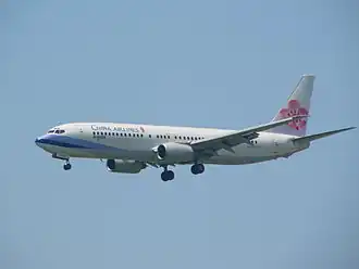 Een Boeing 737-800 van China Airlines