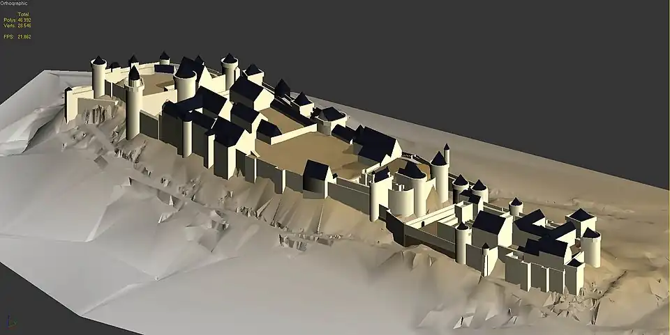 3D reconstructie van het kasteel