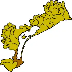 Locatie van Chioggia in Venetië