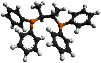 Structuurformule van 2,3-bis(difenylfosfano)butaan
