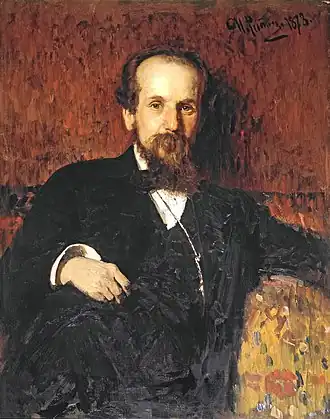 Pavel Tsjistjakov portret door Ilja Repin (1878)