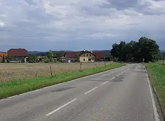 Blik op Chlístov vanaf de regionale weg (2012)