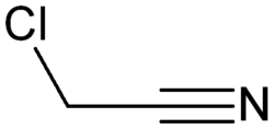 Structuurformule van chlooracetonitril