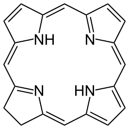 Structuurformule van chlorin