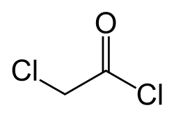 Structuurformule van chlooracetylchloride