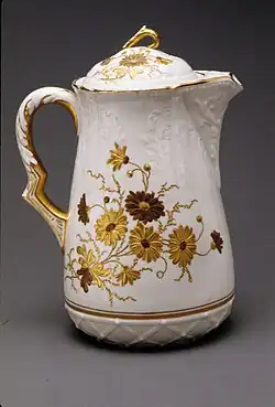 Chocoladekan in porselein met bloemendecor (circa 1900), Metropolitan Museum of Art, New York.
