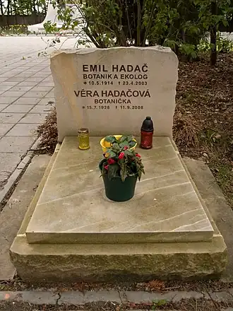 Het graf van Hadač in Praag