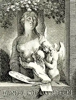 Ex libris van de kunstenaar, kopergravure