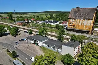 Het station vanuit de lucht gezien