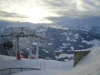 Het uitzicht vanaf het bergstation