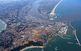 Choshi en de monding van de Tone