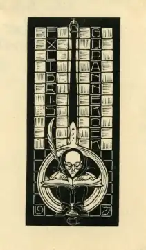 Ex libris van G.H. Pannekoek (ontwerp Chris Lebeau)