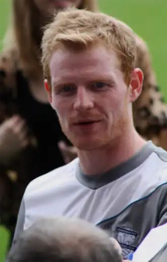 Burke tijdens een training bij Birmingham City in 2011