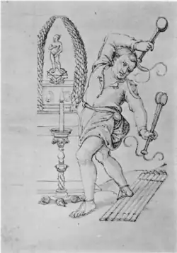 De maand april, uit de Chronograaf van 354 van de Romeinse kalligraaf Filocalus