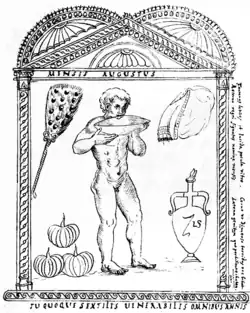 De maand augustus, uit de Chronograaf van 354 van de Romeinse kalligraaf Filocalus