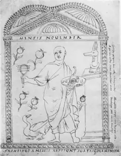 De maand november, uit de Chronograaf van 354 van de Romeinse kalligraaf Filocalus