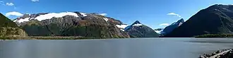 Het Chugachgebergte en het nabij liggende Portage Lake