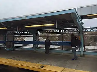 Het station Church in 2018