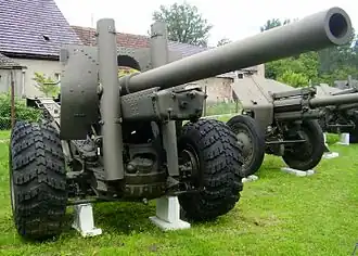 Een 122 mm M1931/37 (A-19) in Museum in Drzonów