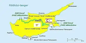De Groene Lijn die Cyprus in tweeën deelt.