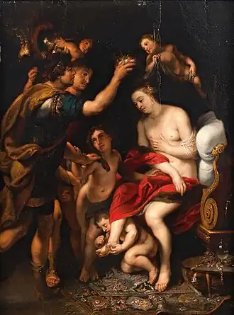 "Kroning van Roxane door Alexander de Grote" door Peter Paul Rubens, tegen 1640
