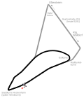 Het circuit in 1932 (grijs) en 1938 (zwart)