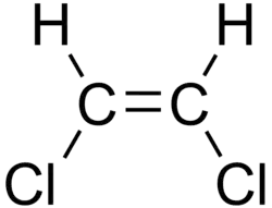 Structuurformule van cis-1,2-dichlooretheen