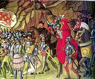 Cisneros komt Oran binnen, door Juan de Borgoña.