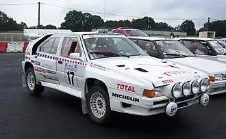 De Citroën BX 4TC in fabriekskleurstelling