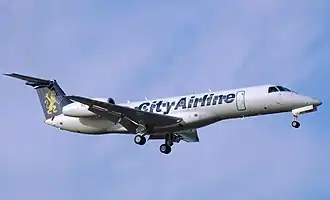 Een embraer 145 van City Airline