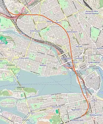 Citybanan Stockholm op de kaart