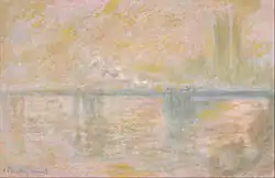 Claude Monet: Charing Cross Bridge in London 1902. In 2012 gestolen uit de Kunsthal Rotterdam.