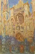 Rouen Cathedral, Facade (sunset), harmonie in gold and blue 1892-1894 Musée Marmottan Monet Parijs