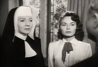 Claudette Colbert en Ann Blyth in Thunder on the Hill