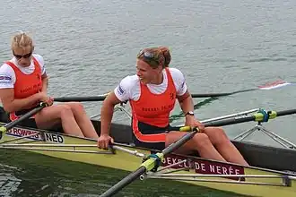 Belderbos legt aan bij erevlot na zilver in W4x, Wereldbeker Banyoles 2009