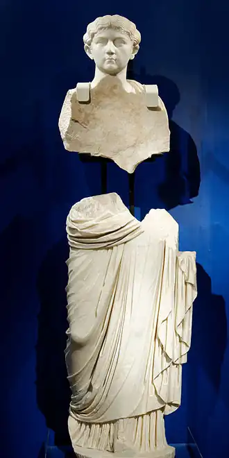 Marmeren beeld van Claudia Antonia (1e eeuw), Domus Romana op Malta