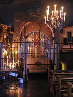 Het interieur van de Warfhuister bedevaartkerk