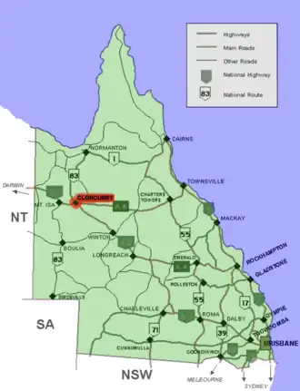 Cloncurry in Queensland