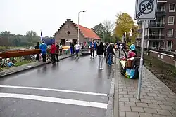 Clubhuis vanaf dijkzijde tijdens de Lingebokaal