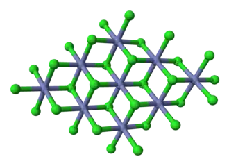 Kristalstructuur van kobalt(II)chloride