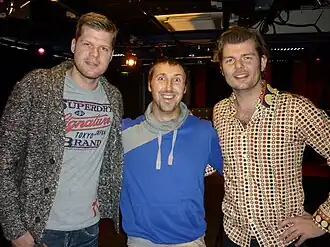 Coen en Sander met een gast.