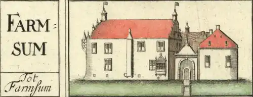 De borg op de kaart van Willem en Frederik Coenders van Helpen (1678)